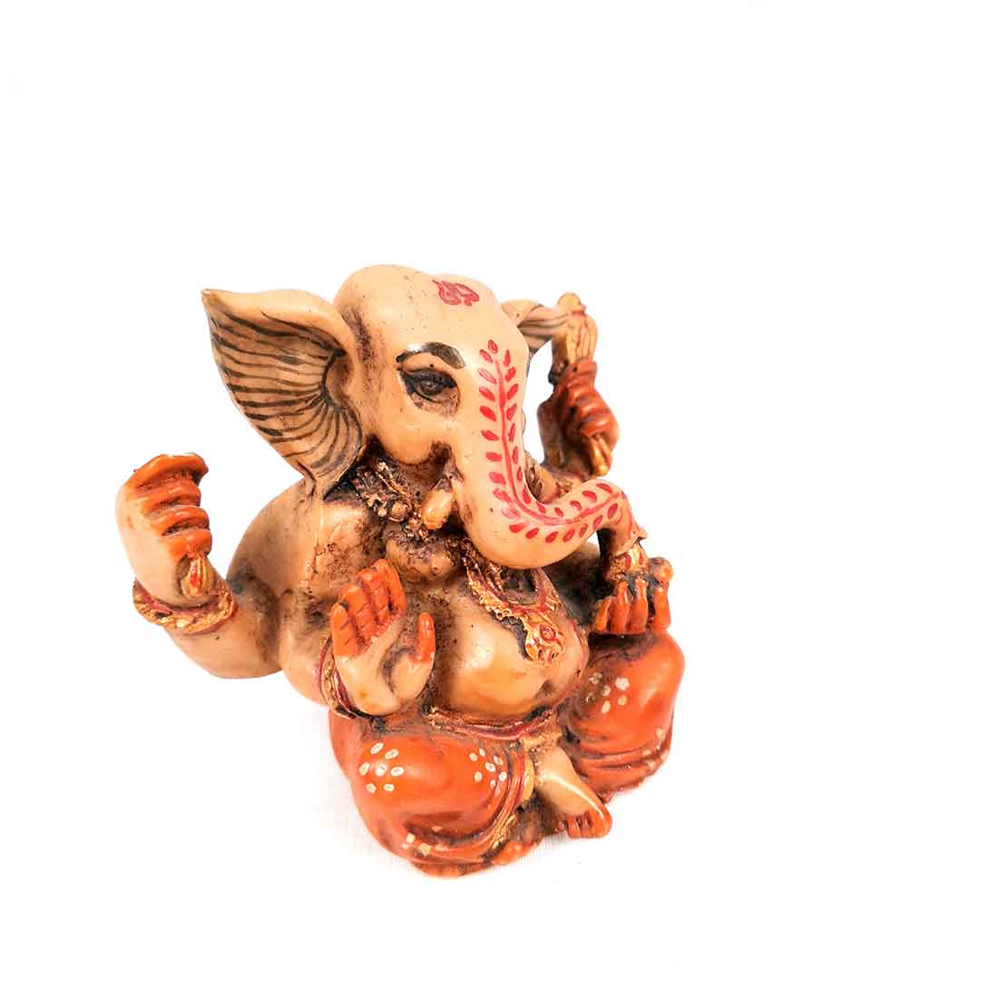 Ganesh Statue | Ganesha Idol Murti - for Puja, Home, Office Desk, Table, Living Room, Car Dashboard Decor & Gifts - 4 Inch