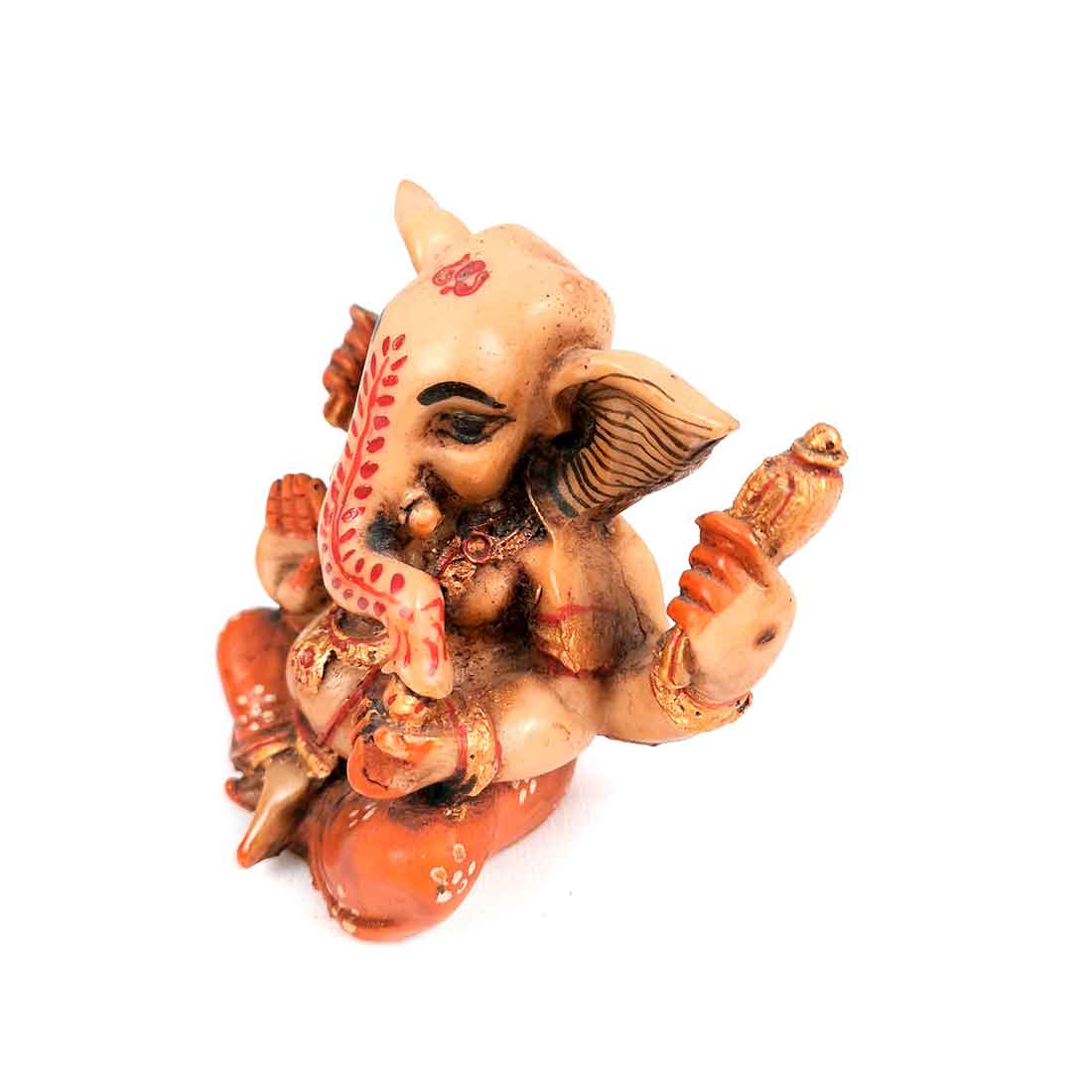 Ganesh Statue | Ganesha Idol Murti - for Puja, Home, Office Desk, Table, Living Room, Car Dashboard Decor & Gifts - 4 Inch