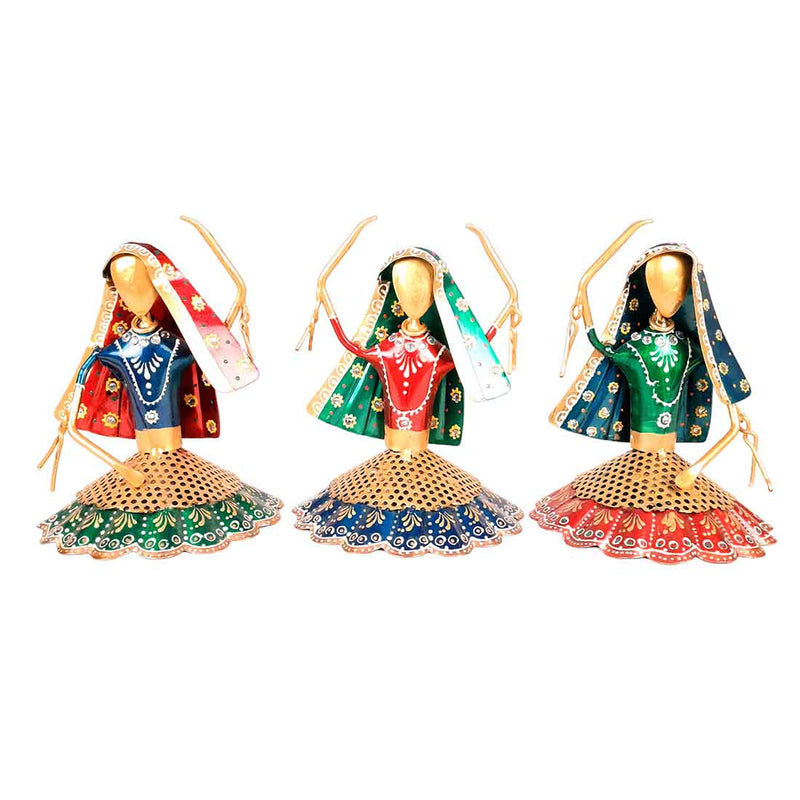Dancing Ladies - Female Figurines - for Side Table Decoration  - 8 Inch - Set of 3 - Apkamart