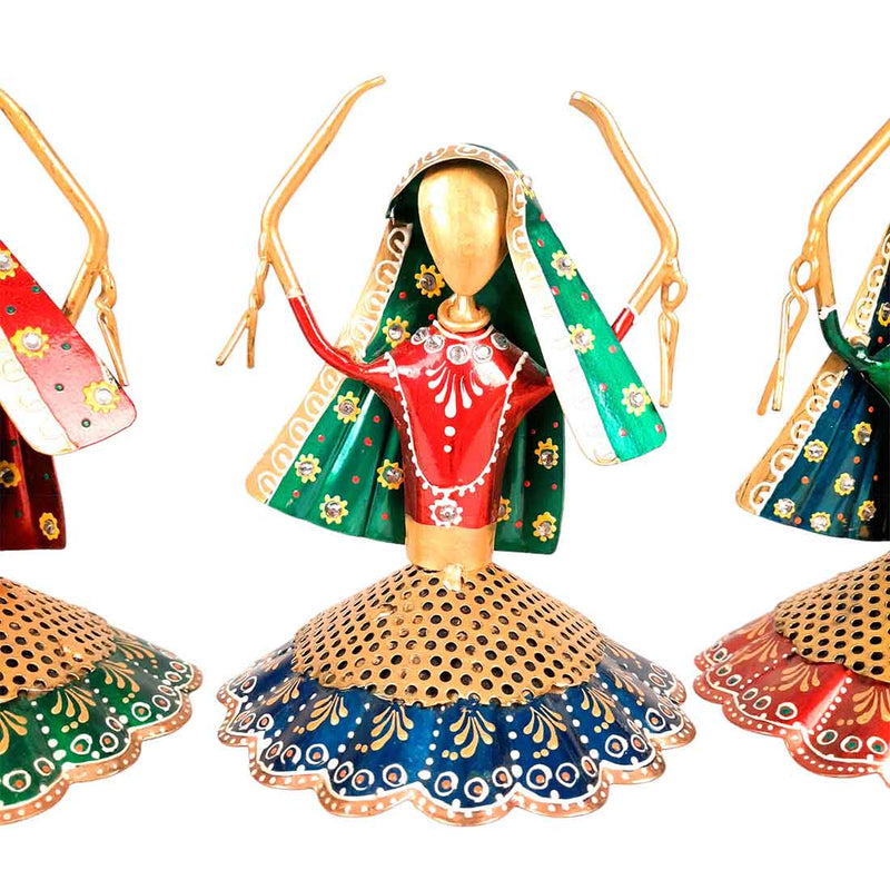 Dancing Ladies - Female Figurines - for Side Table Decoration  - 8 Inch - Set of 3 - Apkamart