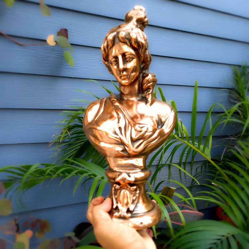 Lady Bust Showpiece | Female Figurines - for Home Decor, Table Decoration & Gifts - 15 Inch - Apkamart