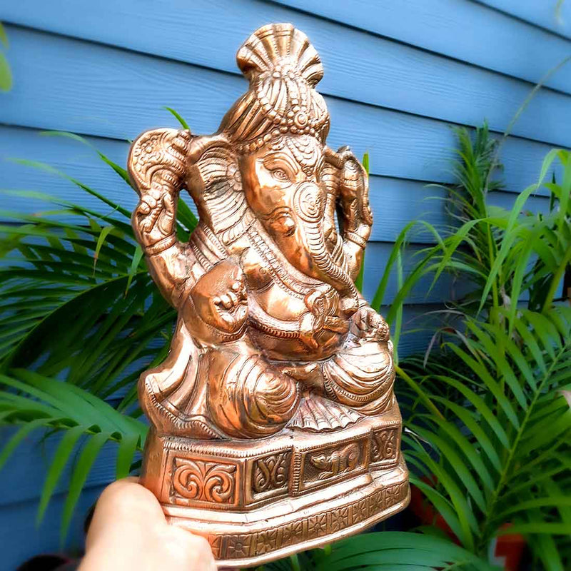Ganesh Statue | Ganesha Murti - for Home Décor, Puja, Good Luck & Gifts -15 Inch- Apkamart