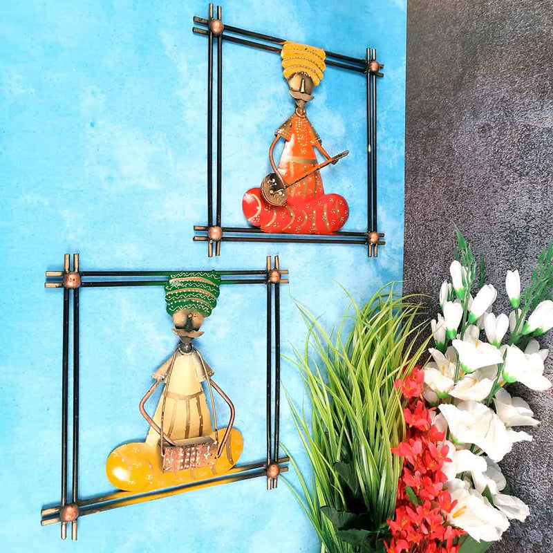 Home Decor Living Room | Metal Wall Art for Home & Gifts - 12 Inch (Set of 2)-Apkamart