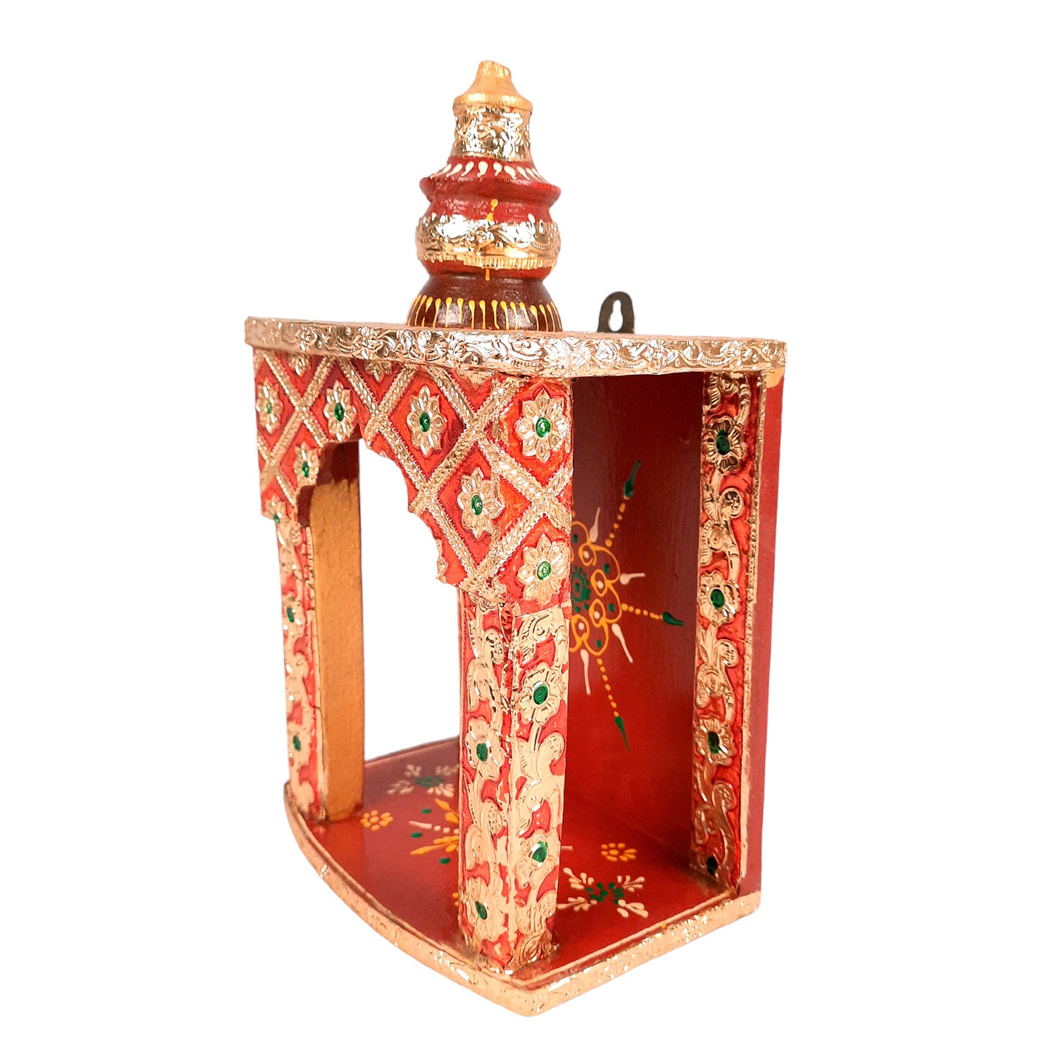 Wooden Temple for Home | Pooja Mandir -10 Inch - ApkaMart #Style_style 2