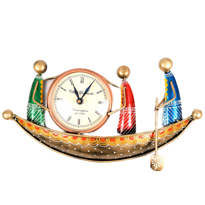Decorative Boat Design Wall Clock | Wall Clock Decor - for Kids Room - 7 Inch-Apkamart