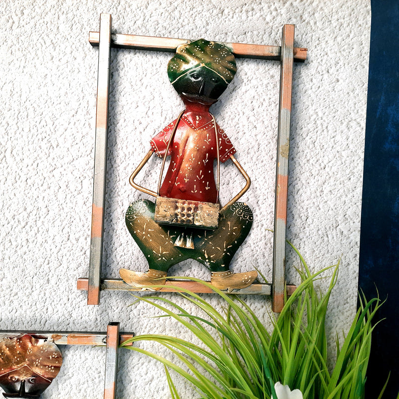 Decorative Musician wall Hanging for Wall Decor & Office- 13 Inch (Set of 2)-Apkamart