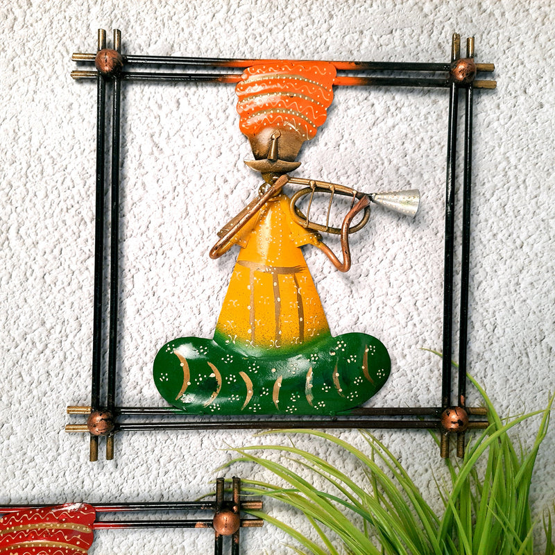 Traditional Musician Wall Hanging - For Home Decor & Gifts - 12 Inch - Set of 2- Apkamart