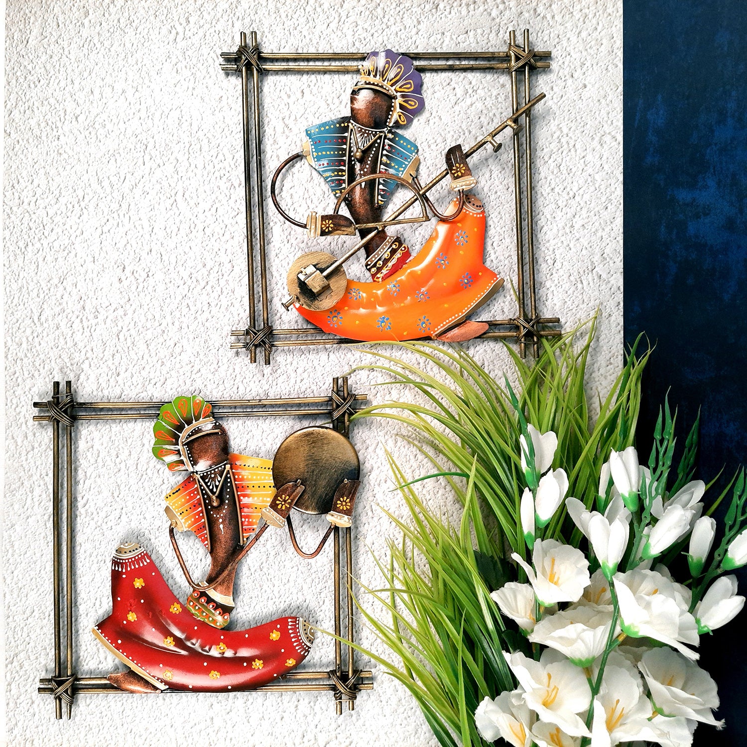 Musician Wall Hanging Set - For Home Decor & Gifts - Set of 2 - 12 Inch- Apkamart #Style_Style 2