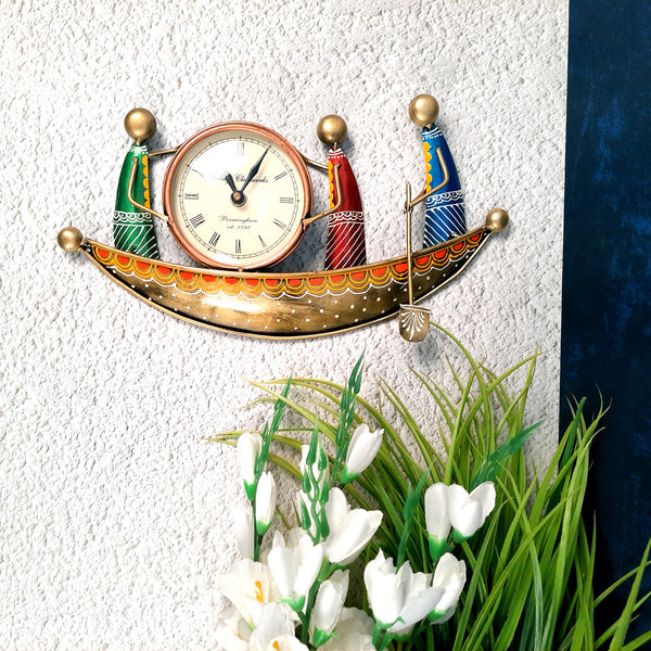 Decorative Boat Design Wall Clock | Wall Clock Decor - for Kids Room - 7 Inch-Apkamart