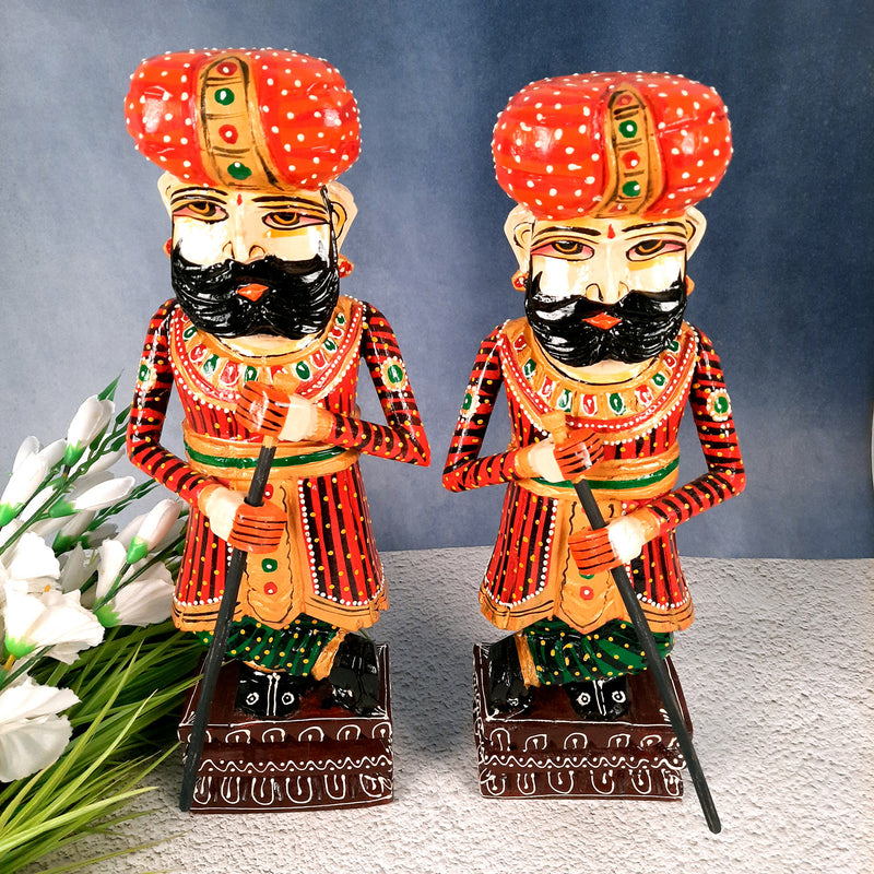 Darbaans Showpiece Set | Royal Guard Figurines - for Living Room, Home, Entryway Decor & Gifts - Apkamart