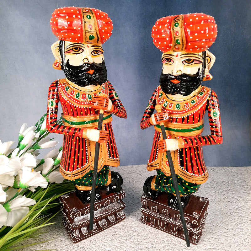 Darbaans Showpiece Set | Royal Guard Figurines - for Living Room, Home, Entryway Decor & Gifts - Apkamart