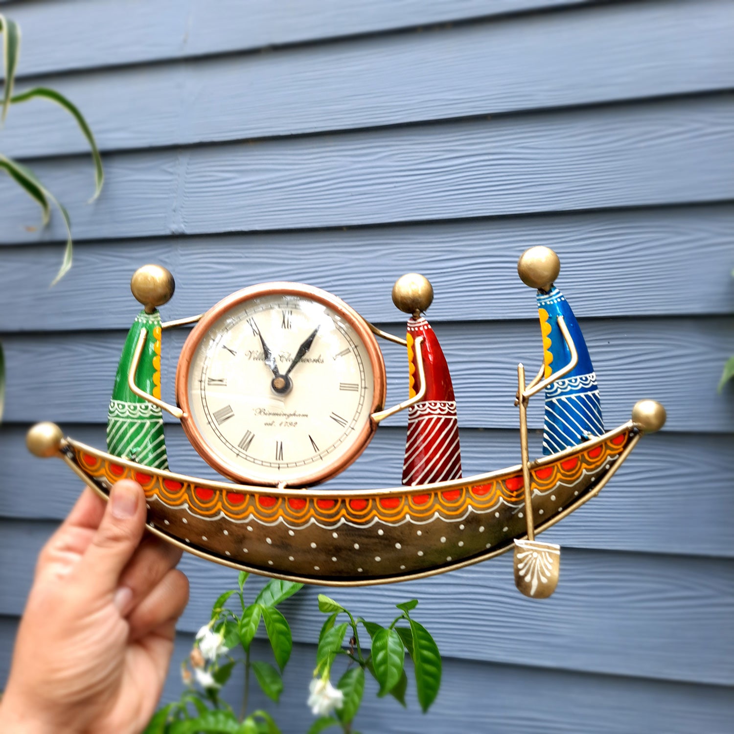 Decorative Boat Design Wall Clock | Wall Clock Decor - for Kids Room - 7 Inch-Apkamart #Color_Multicolor