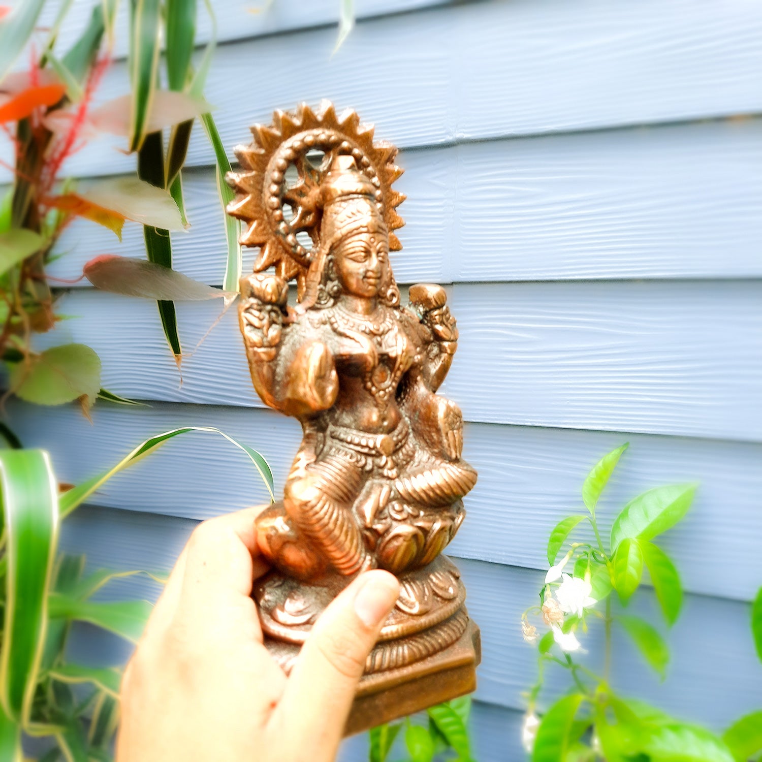 Goddess Laxmi Idol | Laxmi Ji Murti - for Home Decor, Pooja, Office & Gifts - 10 Inch- Apkamart