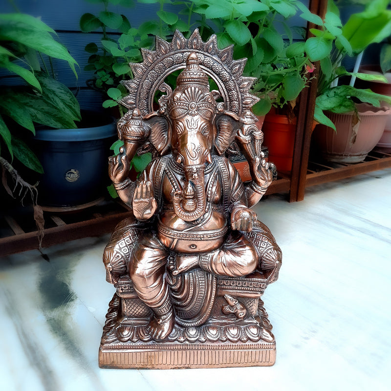 Lord Ganesha Statue | Ganesh Idol | Ganpati Murti - For Puja, Home, Office Decor & Gifts - 22 Inch- apkamart
