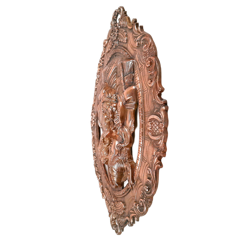 Shiva Parvati Ganesha Wall Hanging | Shiv Parivwar Wall Decor -For Home, Living Room, Office Decor & Gift - 19 Inch - apkamart