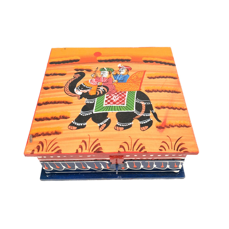 Jewellery Box | Wooden Jewelry Box Decorative - For Earring, Necklace & Gifts - 6 Inch - apkamart