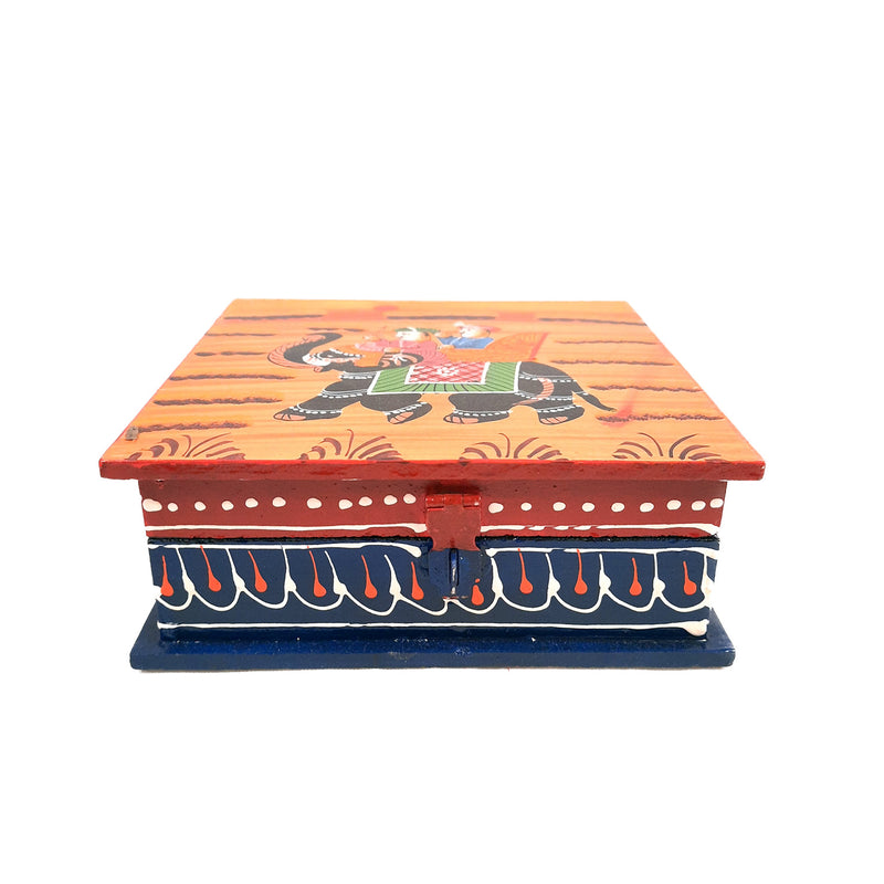 Jewellery Box | Wooden Jewelry Box Decorative - For Earring, Necklace & Gifts - 6 Inch - apkamart