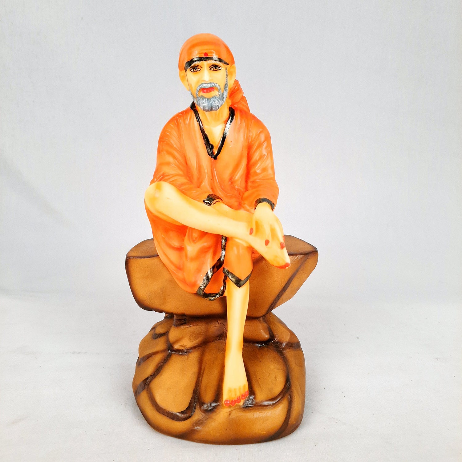 Sai Baba Murti | Shirdi Sai Baba Statue Idol - For Home, Table Decor, Office & Gifts - 9 Inch - apkamart