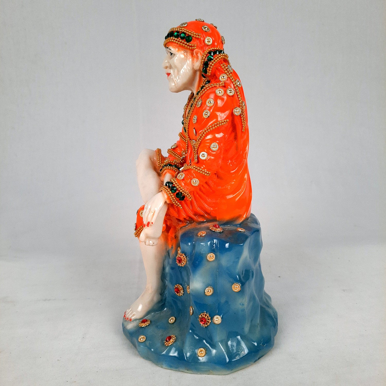 Sai Baba Murti | Shirdi Sai Baba Statue - For Home, Table Decor, Office & Gifts - 9 Inch - apkamart