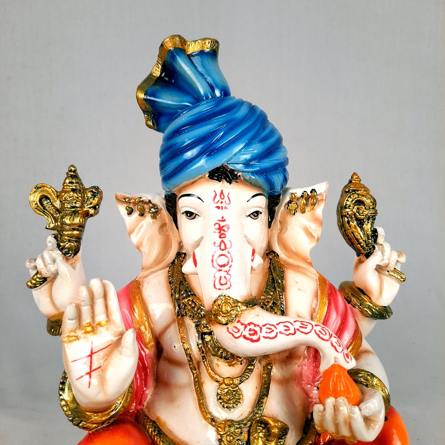 Ganesh Murti | Multicolour Ganesh Statue - 10.5 Inch- Apkamart