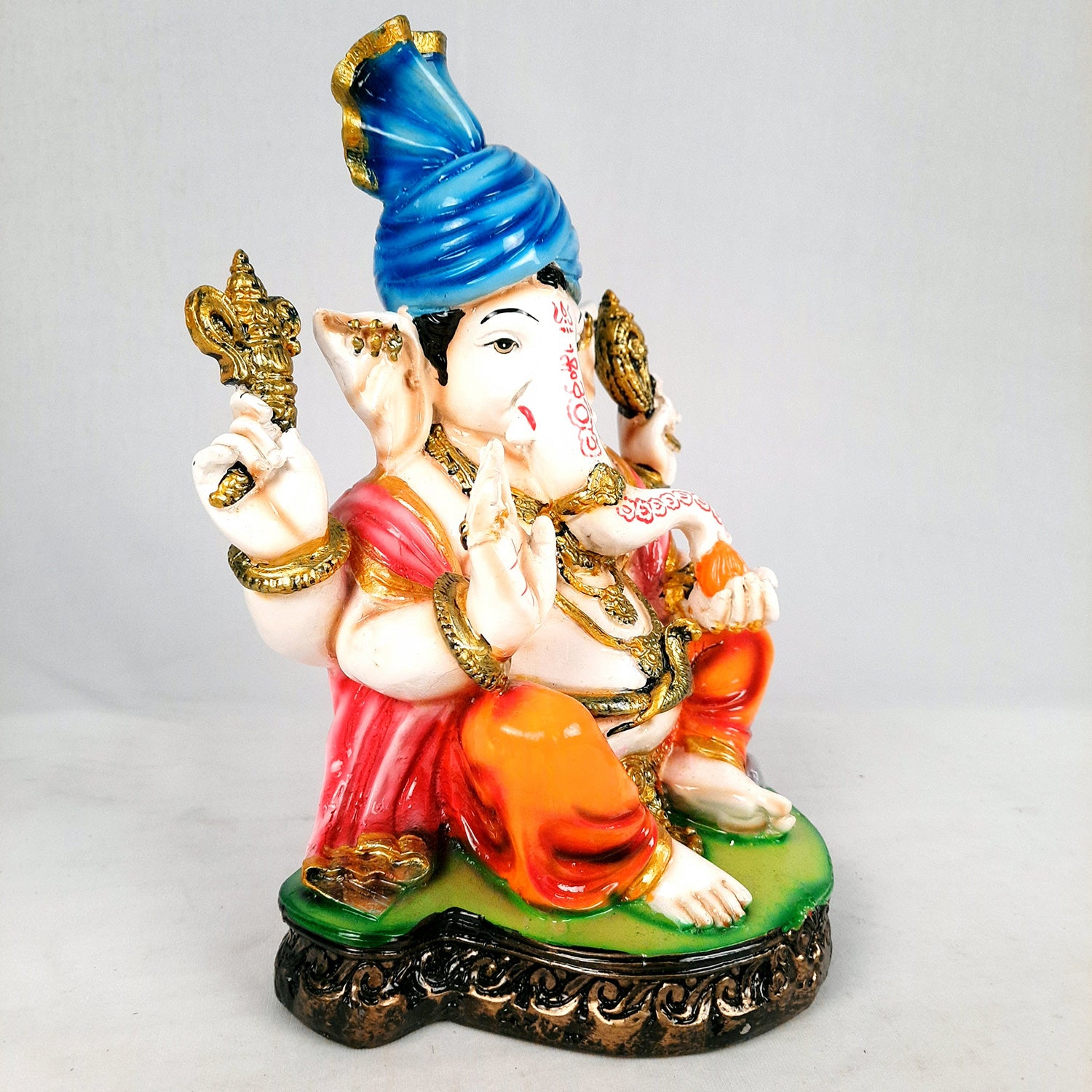 Ganesh Murti | Multicolour Ganesh Statue - 10.5 Inch- Apkamart