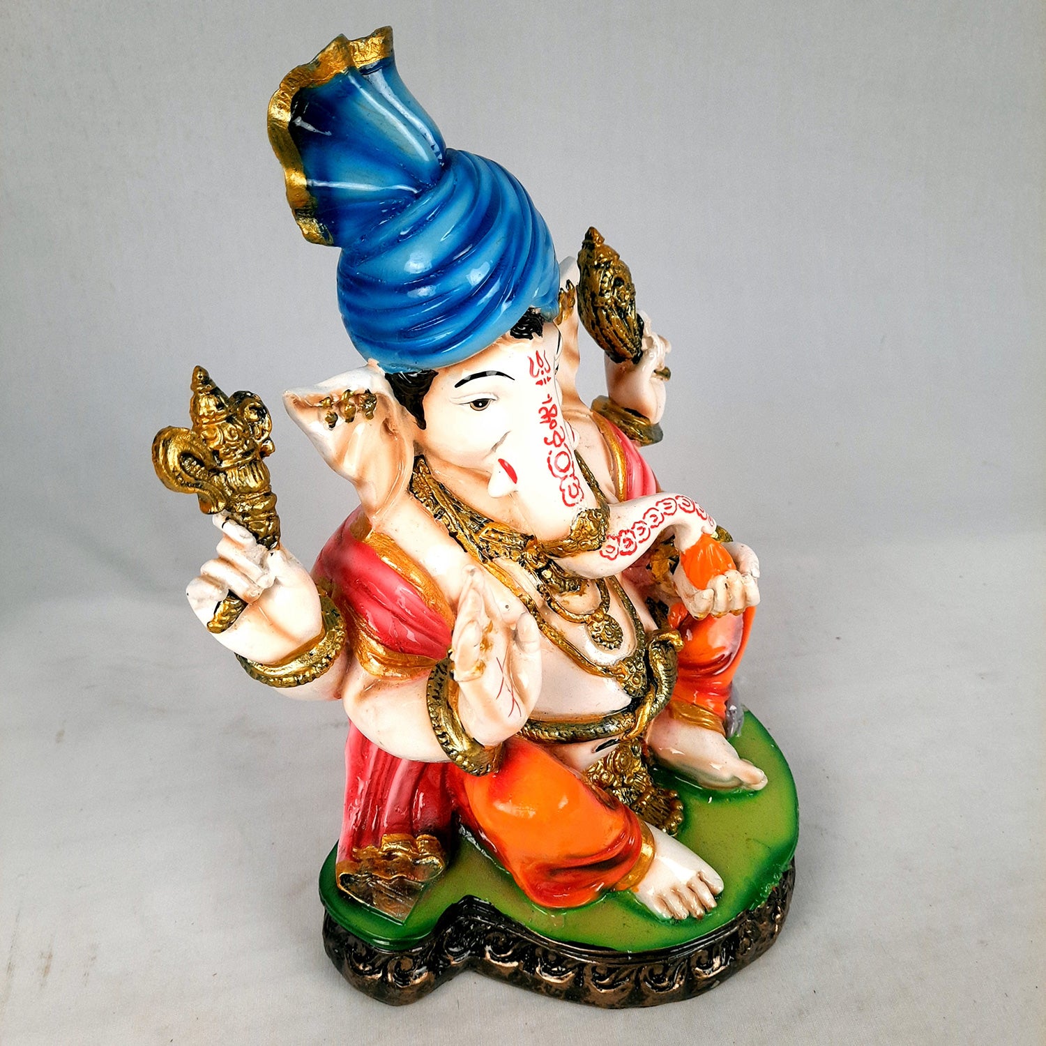 Ganesh Murti | Multicolour Ganesh Statue - 10.5 Inch- Apkamart