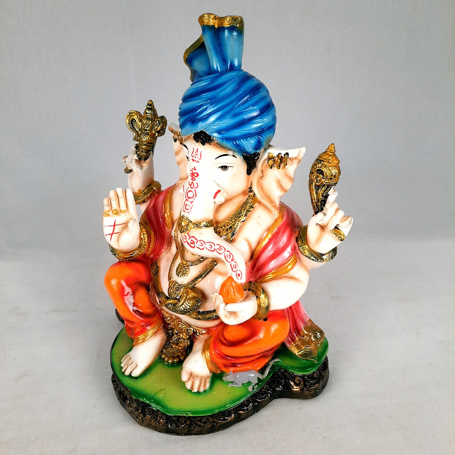 Ganesh Murti | Multicolour Ganesh Statue - 10.5 Inch- Apkamart