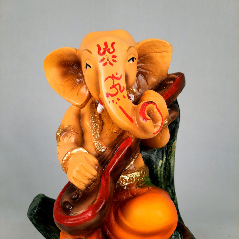 Ganesh Idol | Ganesha Statue - for Puja, Home & Table Decor | Housewarming & Festival Gift - 11 Inch (Set of 2) - Apkamart