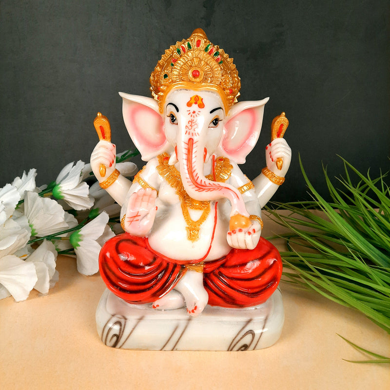 Ganesh Murti | Ganesh Idol for Home & Pooja - 10 inch- Apkamart
