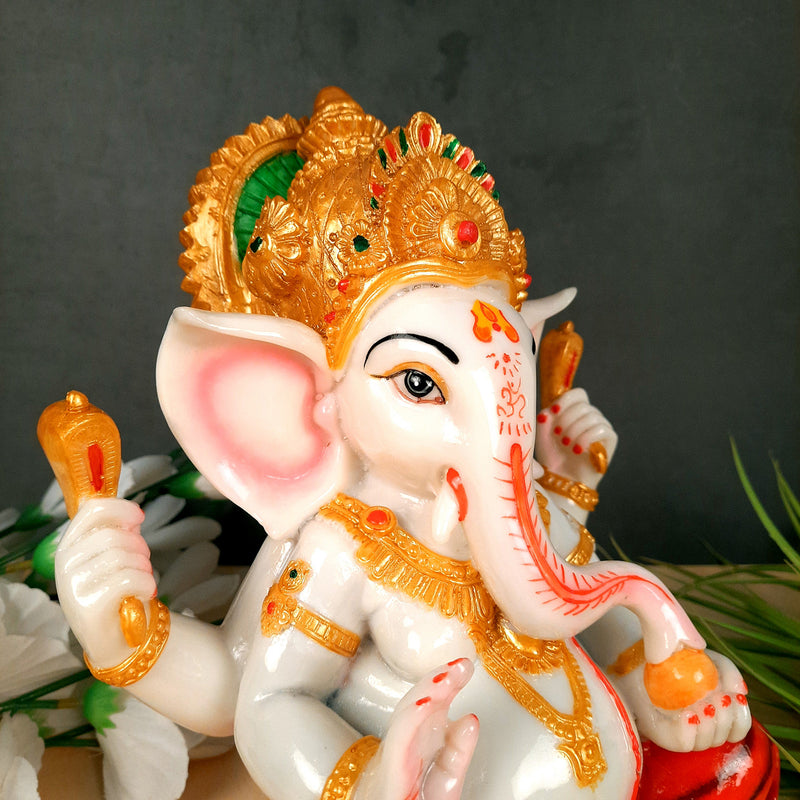 Ganesh Murti | Ganesh Idol for Home & Pooja - 10 inch- Apkamart