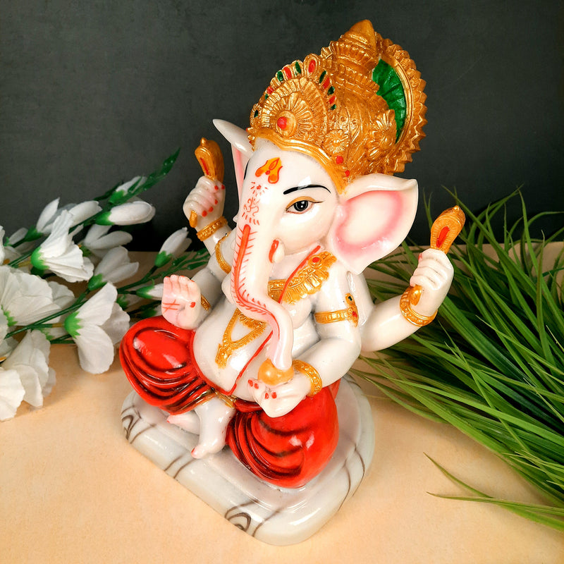 Ganesh Murti | Ganesh Idol for Home & Pooja - 10 inch- Apkamart