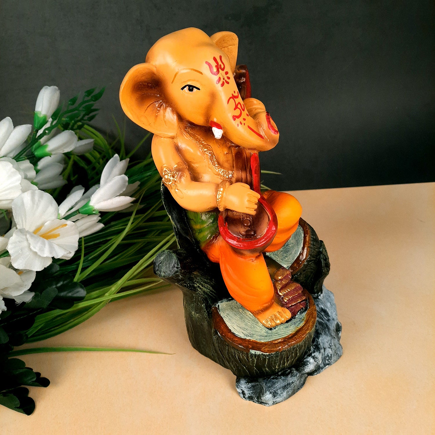 Ganesh Idol | Ganesha Statue - for Puja, Home & Table Decor | Housewarming & Festival Gift - 11 Inch - apkamart