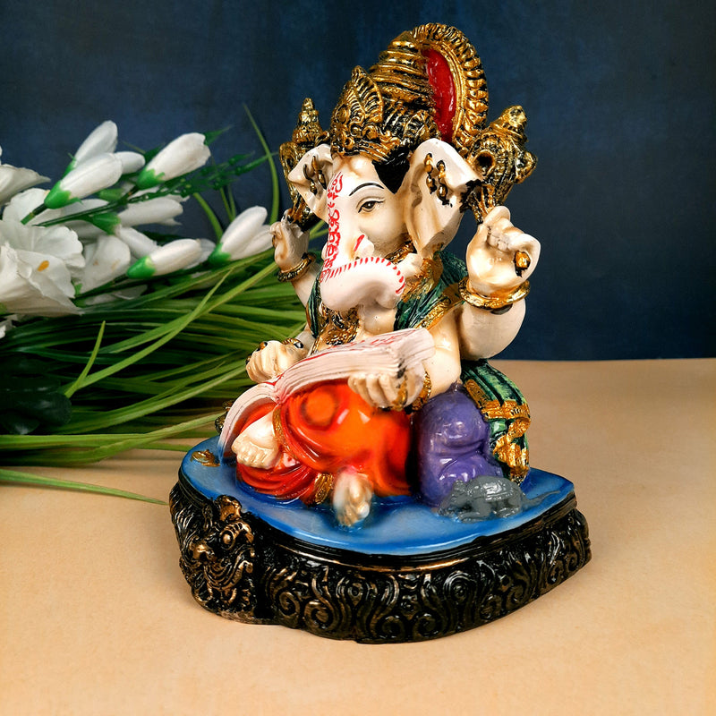 Lord Ganesha Statue | Ganesh Murti - for Puja, Home & Table Decor, Office & Gifts - 8 Inch - Apkamart