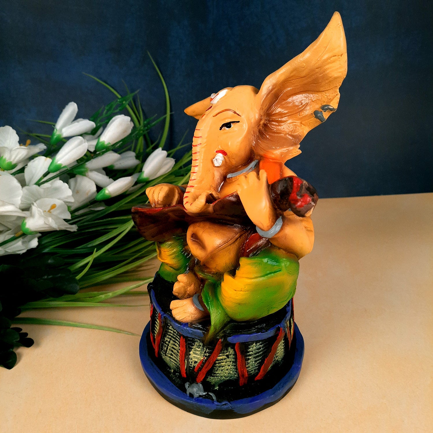 Ganesh Idol | Ganesha Statue - for Puja, Home & Table Decor | Housewarming & Festival Gift - 11 Inch (Set of 2) - Apkamart