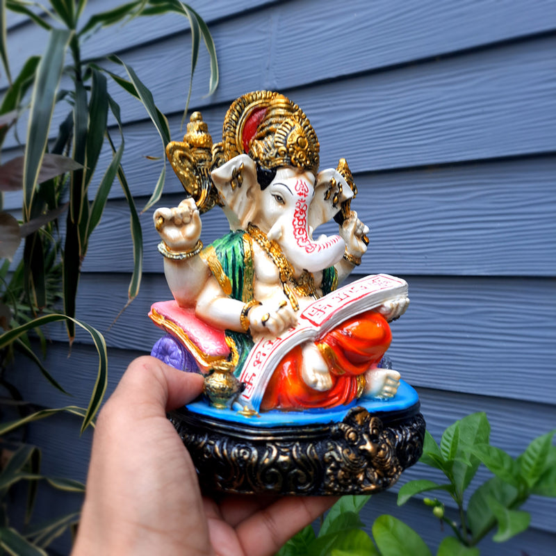 Lord Ganesha Statue | Ganesh Murti - for Puja, Home & Table Decor, Office & Gifts - 8 Inch - Apkamart