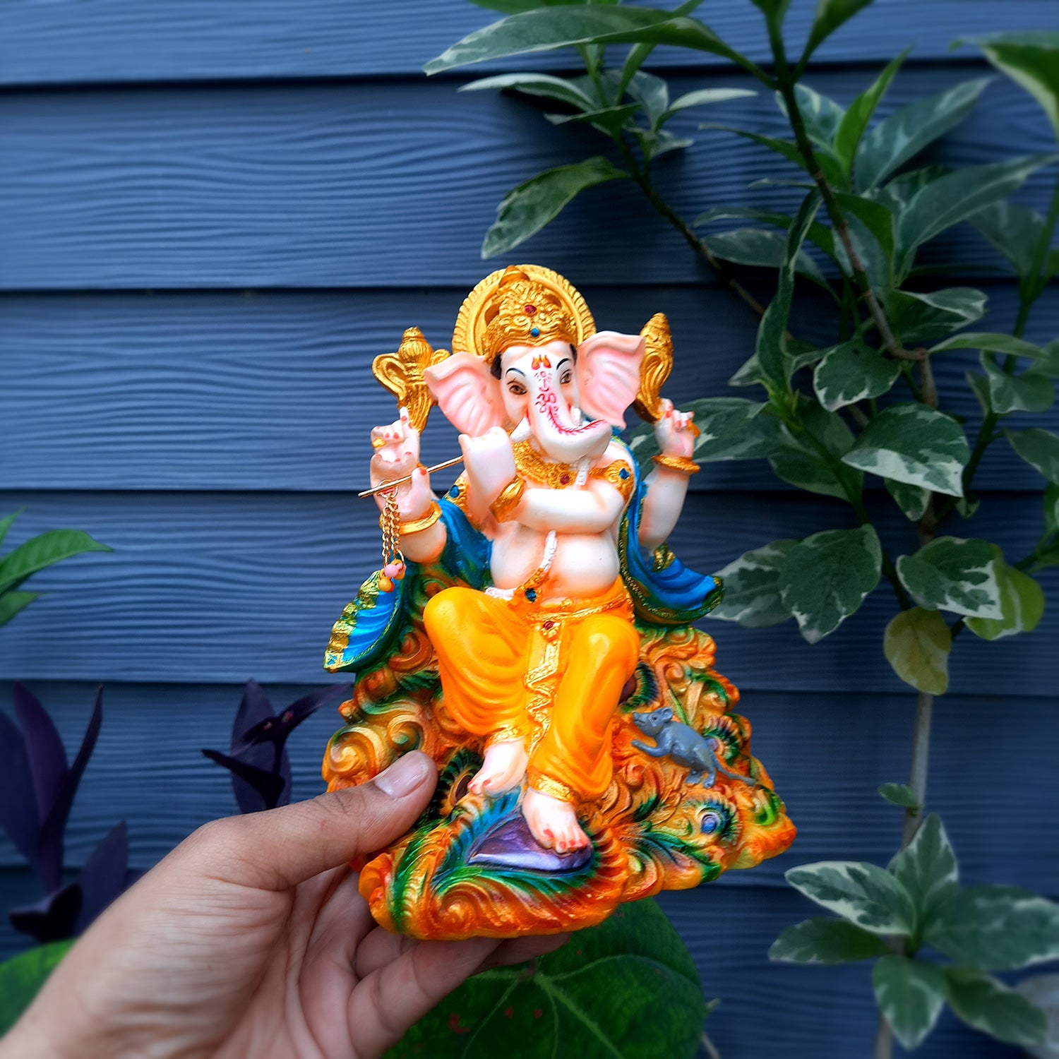 Ganesh Statue | Lord Ganesha Idol - for Home, Puja, Living Room, Entrance, Office Desk, Table Decor & Gifts - 8 Inch