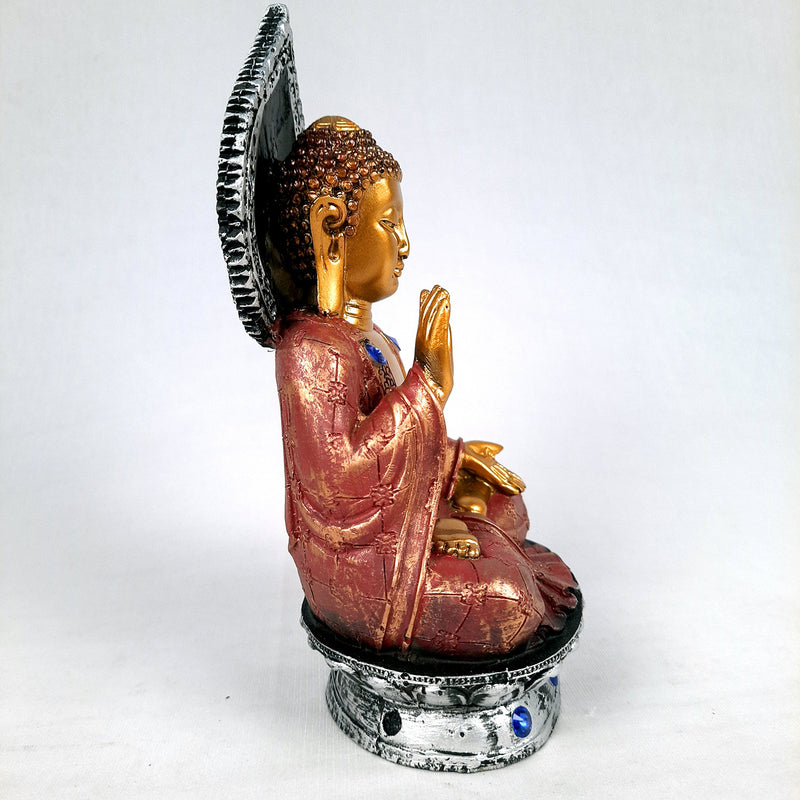 Buddha Statue | Lord Buddha Showpiece -for Home & Table Decor, Office & Gifts - 8 Inch - apkamart