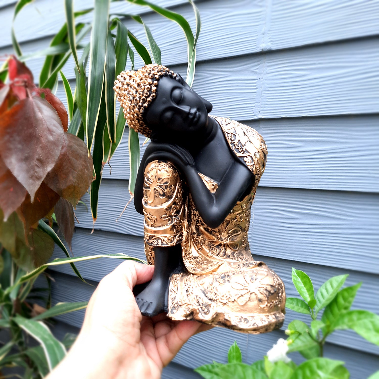Big Size Meditating Beige Buddha Idol Vastu Statue Showpiece for Home  Garden Living Room Decor Decoration Gift Gifting Items, 14 inches / 35cm /  1 Feet