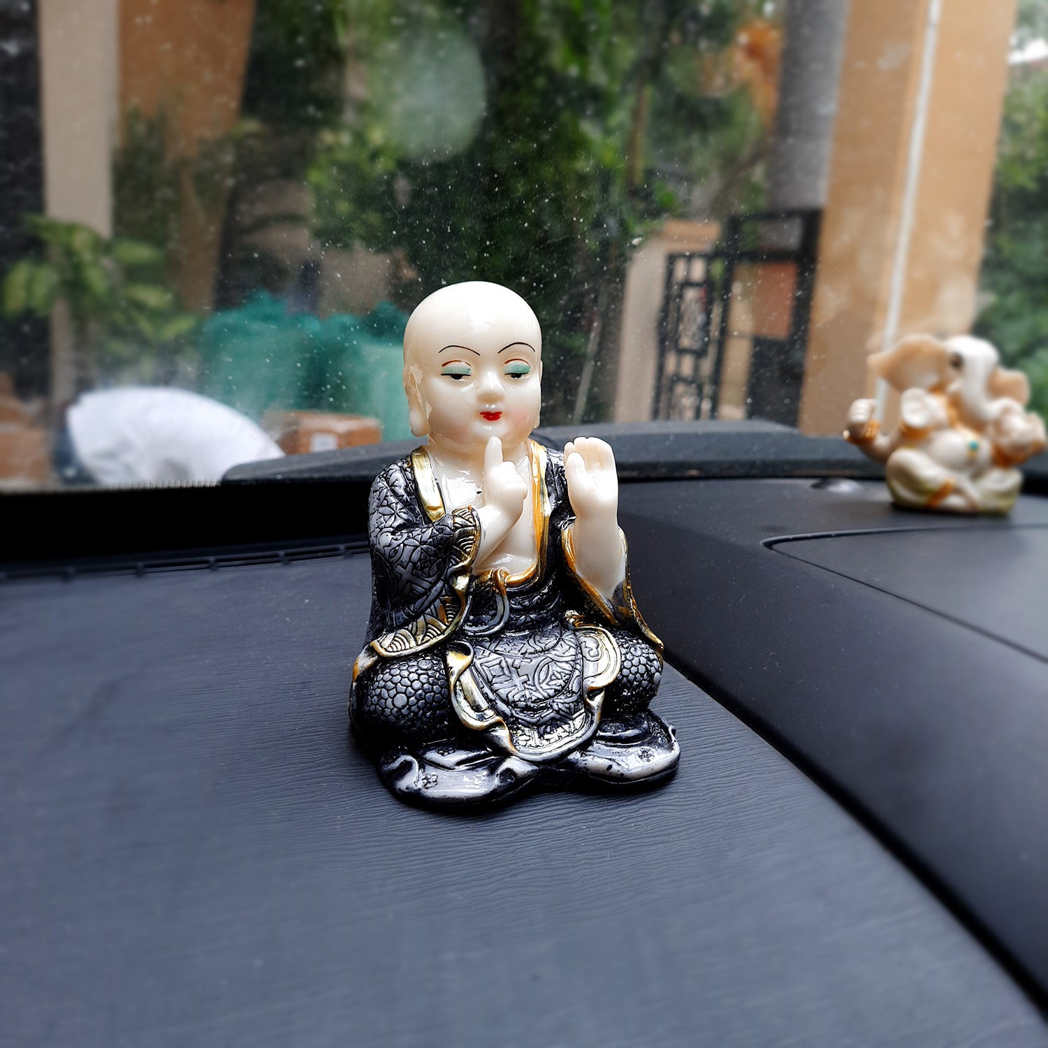 Baby Monk Showpiece - for Car Dashboard - 4 Inch (Set of 3)-apkamart