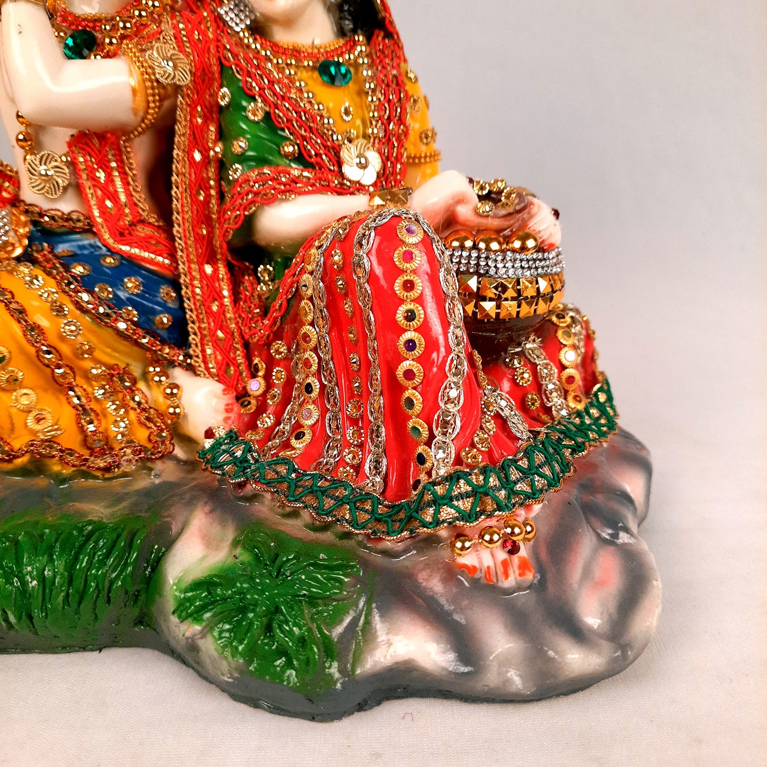 Beautiful Radha Krishna Murti | Radha Krishna Statue - For Home Decor & Gifts - 10 Inch- Apkamart