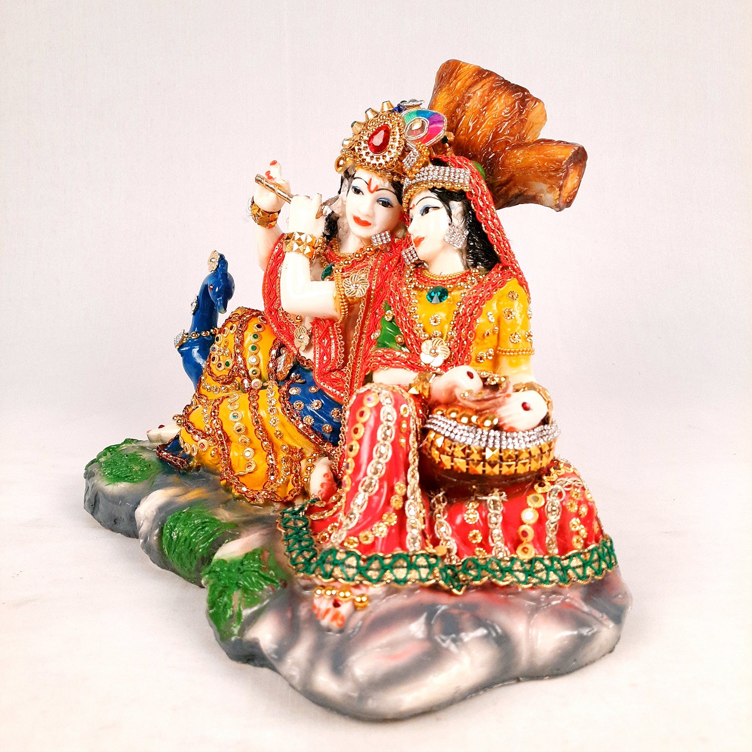 Beautiful Radha Krishna Murti | Radha Krishna Statue - For Home Decor & Gifts - 10 Inch- Apkamart