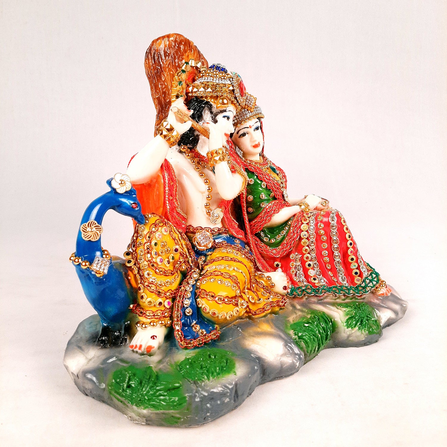 Beautiful Radha Krishna Murti | Radha Krishna Statue - For Home Decor & Gifts - 10 Inch- Apkamart