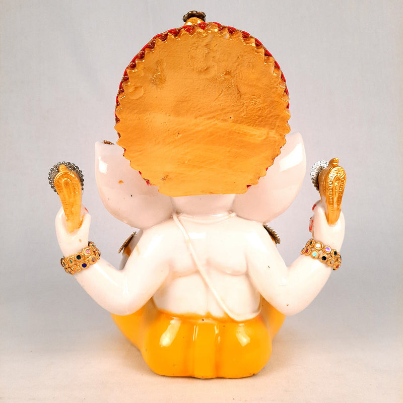 Ganpati Murti | Decorative Ganesh Murti for Home & Pooja - 9 Inch- apkamart