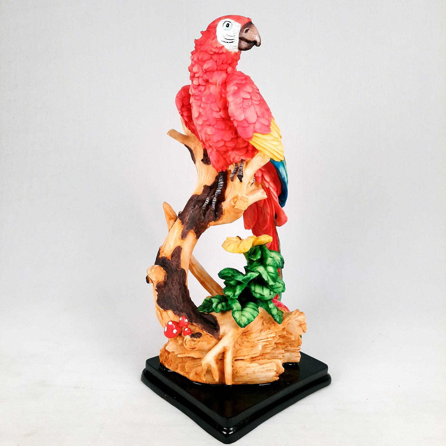 Parrot Showpiece | Animal Figurine - For Table Decor & Gifts - 16 Inch- Apkamart # Color_Red