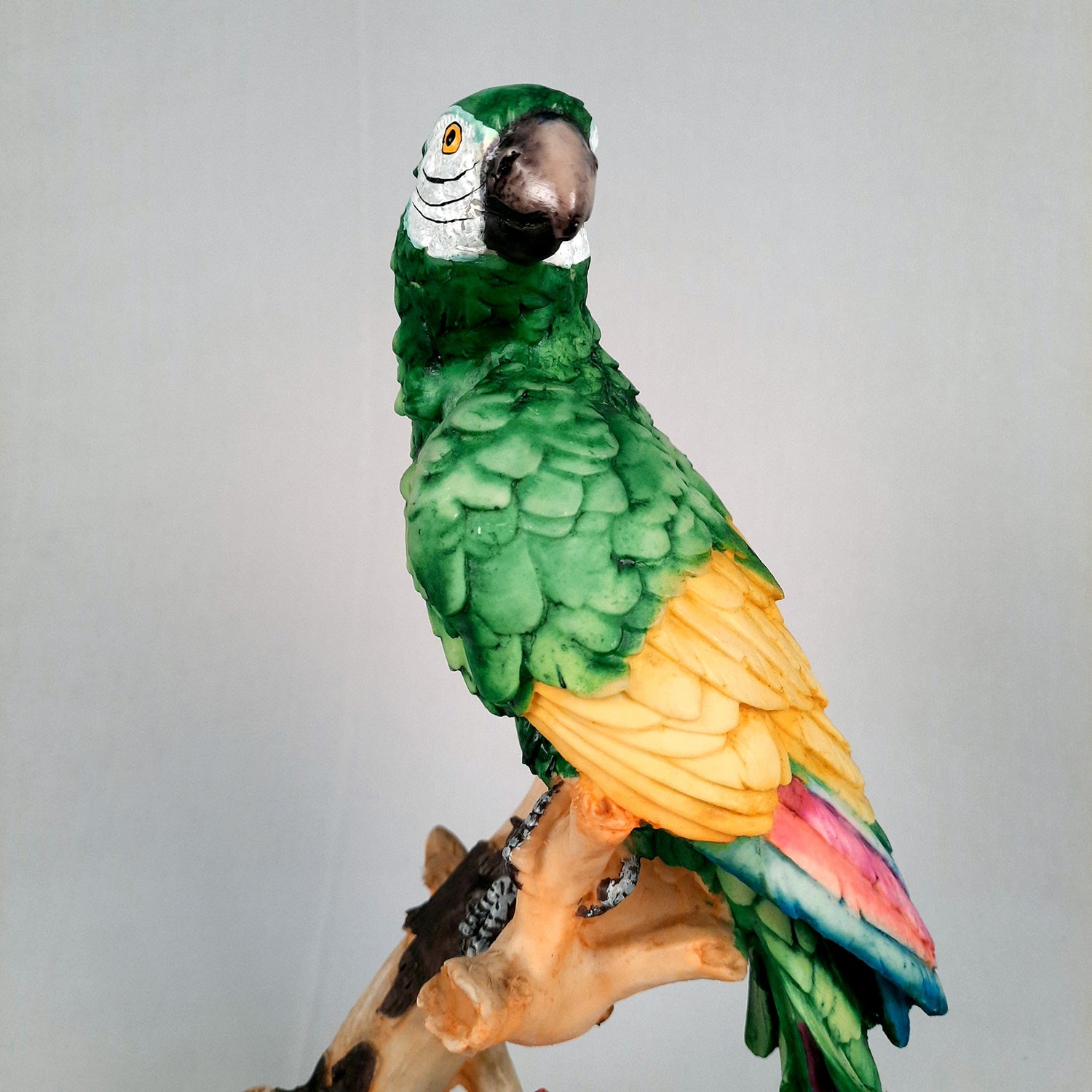 Parrot Showpiece | Animal Figurine - For Table Decor & Gifts - 16 Inch- Apkamart # Color_Green