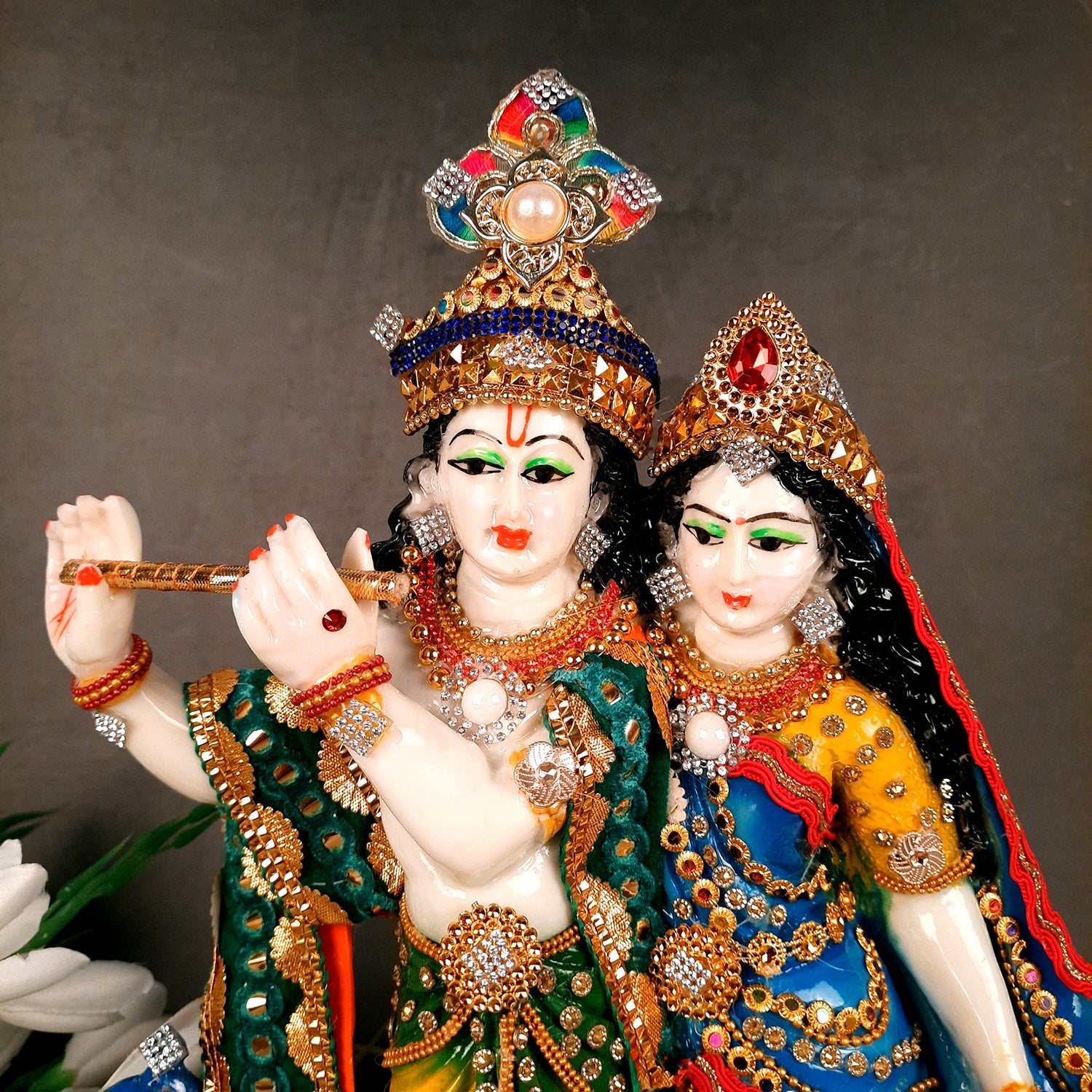 Radha Krishna Statue - For Wedding gifts & Home Decor - 14 Inches- Apkamart