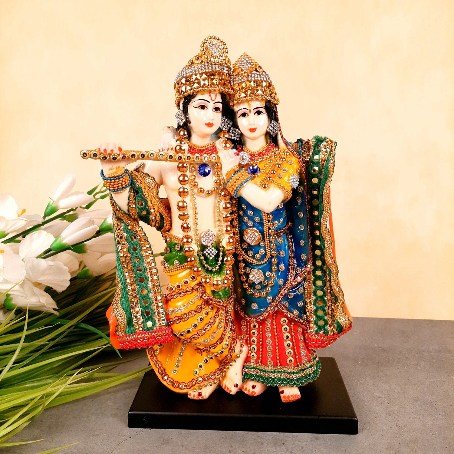 Radha Krishna Idol -Radha Krishna Murti for Gift -12 Inch- Apkamart
