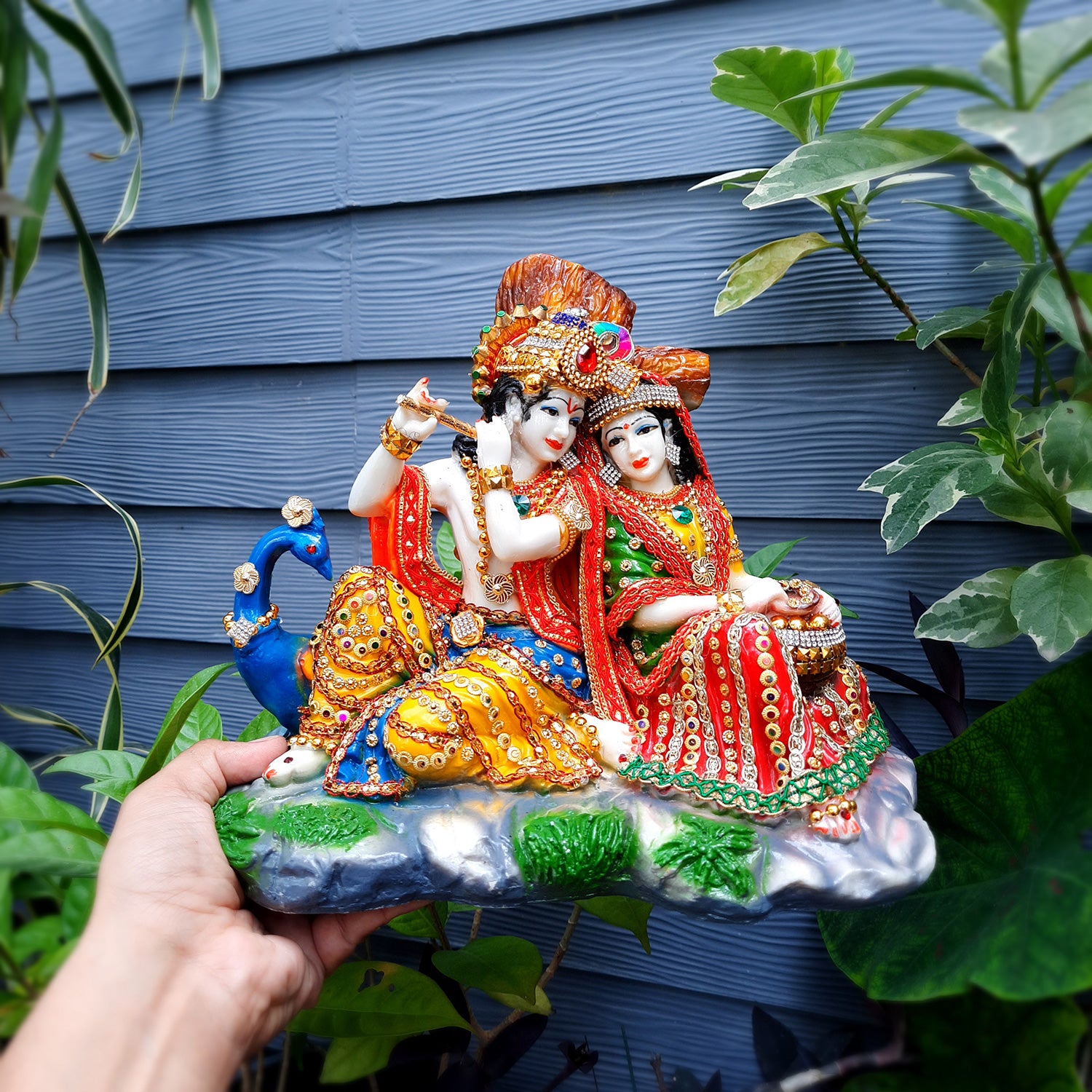 Beautiful Radha Krishna Murti | Radha Krishna Statue - For Home Decor & Gifts - 10 Inch- Apkamart