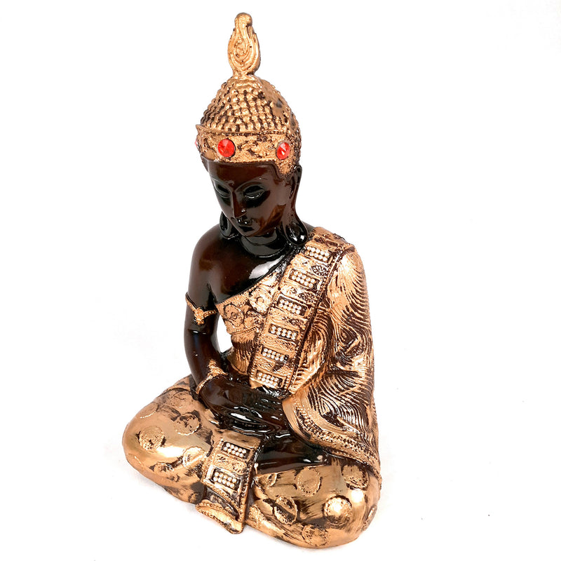 Buddha Statue | Lord Gautam Buddha in Meditation Showpiece - For Living room, Home, Table, Office Decor & Gift - 11 Inch - Apkamart