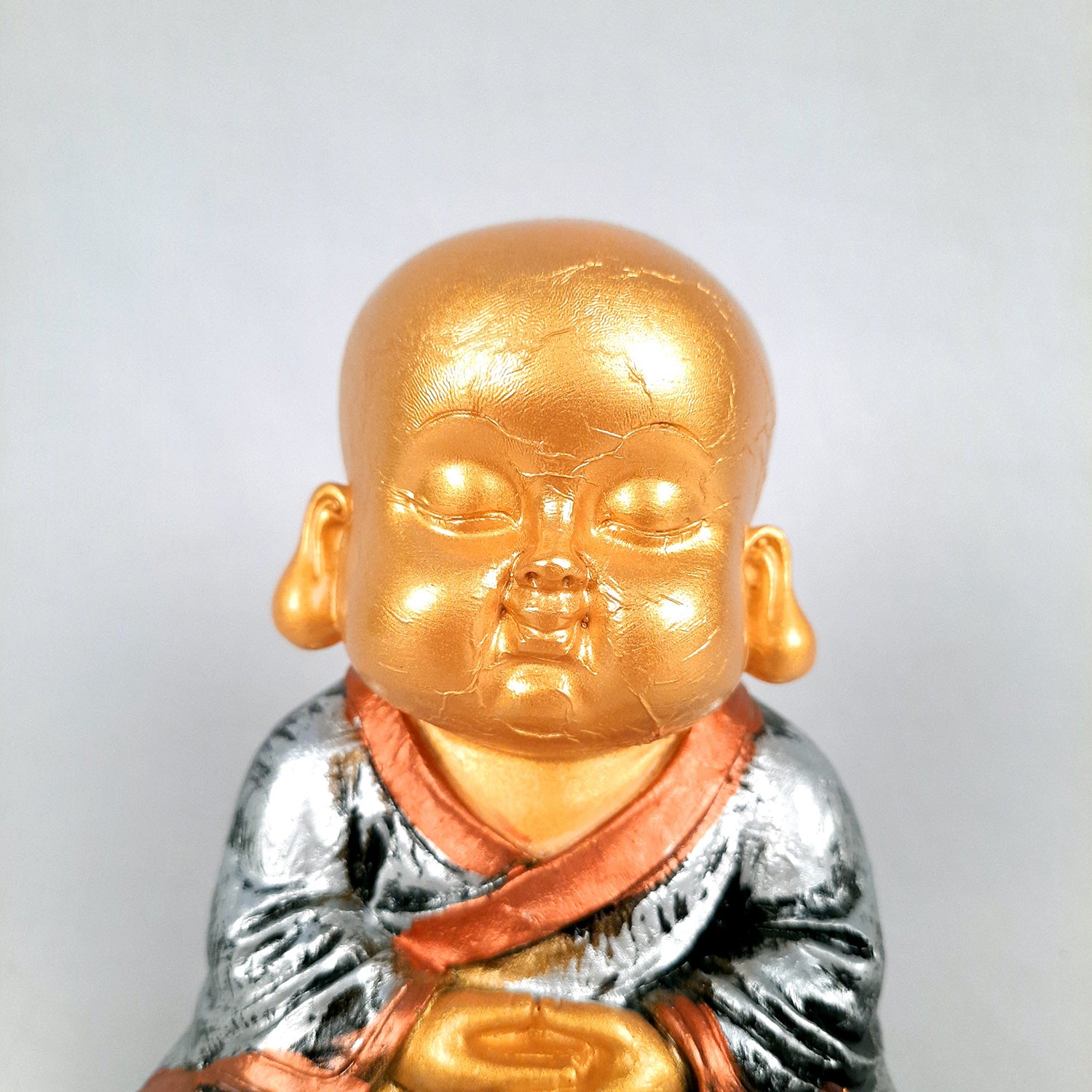 Buddha Baby Monk Showpiece | Feng Shui Child Monk Statue - for Home & Table Decor, Health, Wealth, Office Desk & Gift - Set of 3 -Apkamart